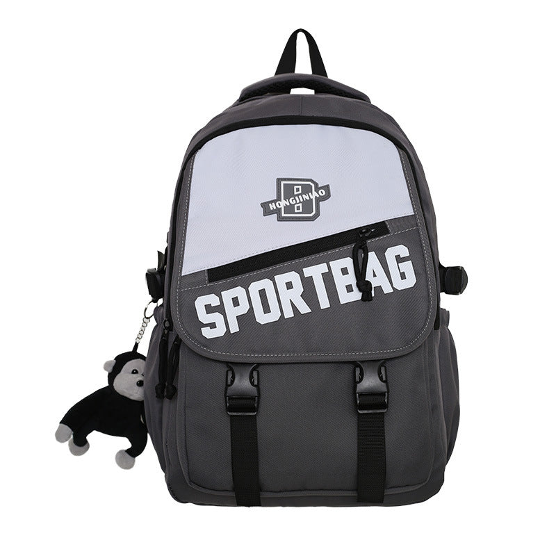 New large-capacity schoolbag female middle and high school students fashion trend backpack computer bag strong and durable backpack