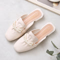 2025 summer women's casual sandals & slides - korean style slip-ons, closed-toe mules, and half-slippers
