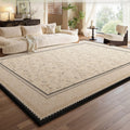 Carpet living room no-wash and wipeable medieval cream style soundproof bedside bedroom non-slip sofa floor mat full coverage large area