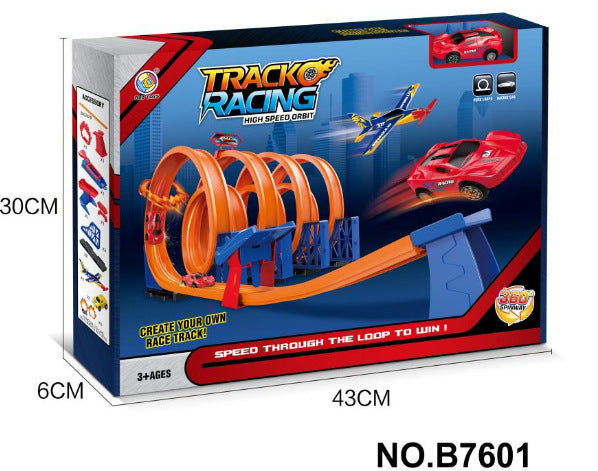 new arrival pull-back sports car puzzle assemble building blocks racing track diy track car kids toys amazon