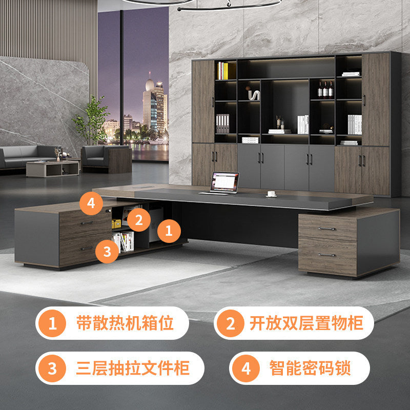 Saint li boss office desk and chair set - minimalist modern executive desk, high-end manager's desk, supervisor's desk, office desk