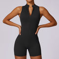 Spring high-intensity workout backless yoga bodysuit - zipper, barely-there feel, butt-lifting, tight-fitting gym suit for women 8594