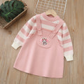 Girls' knit dress -  autumn/winter new collection - sweet bow detail, baby girl dress