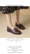 Comfortable leather shoes for middle-aged and elderly women - soft sole, flat, wear-resistant, waterproof, spring/autumn style - grandma shoes
