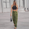 Wishfashion style cross-border export  new arrival washed denim multi-pocket heavy industry casualworkwear pants pants
