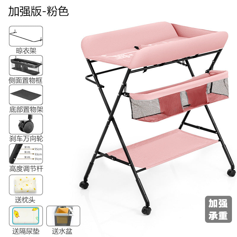 Diaper changing table - portable, multifunctional, foldable baby care station for newborns - bathing, diaper changing, and massage