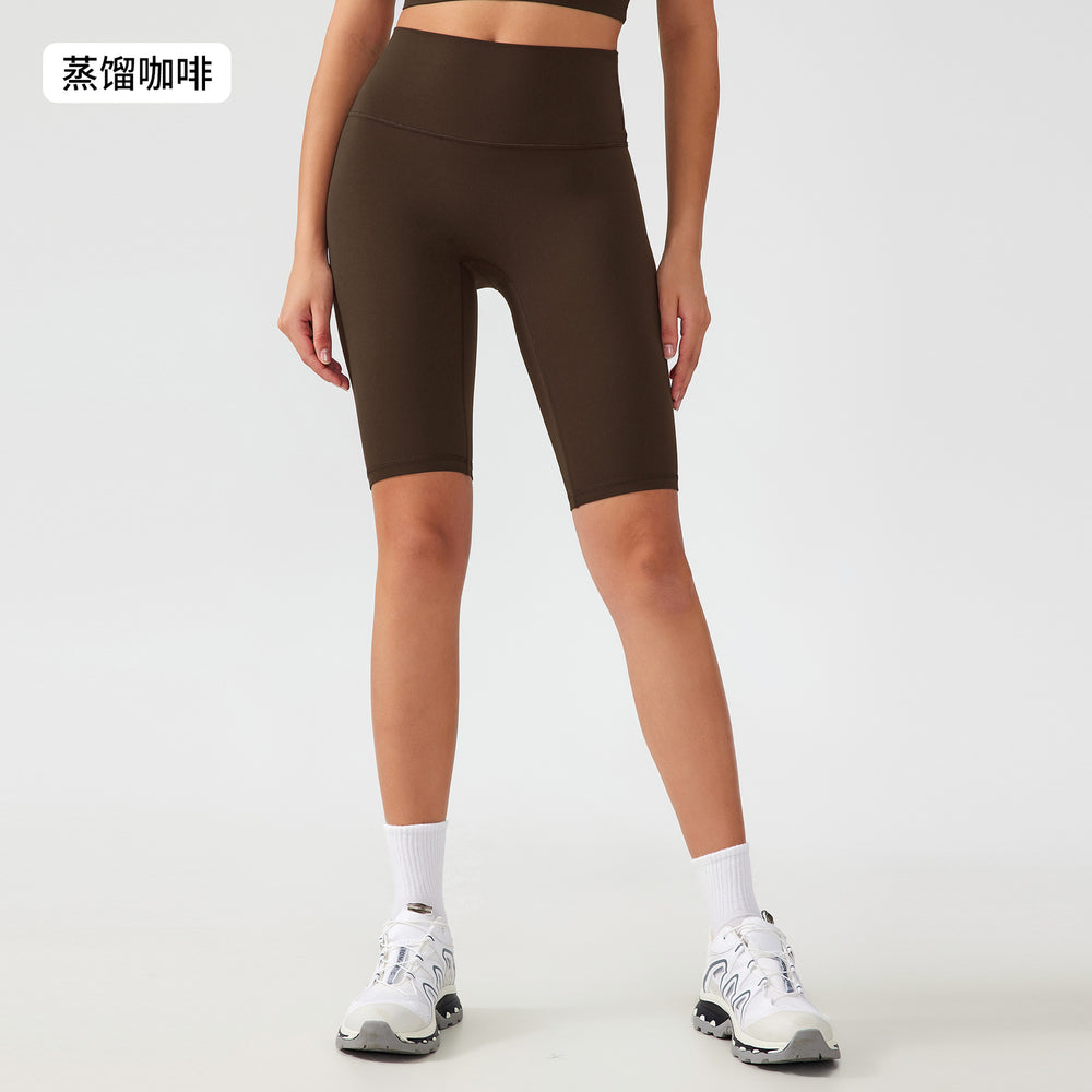Free sizefree size no awkward line yoga shorts tummy control butt lift fitness sports half length pants for women ag004