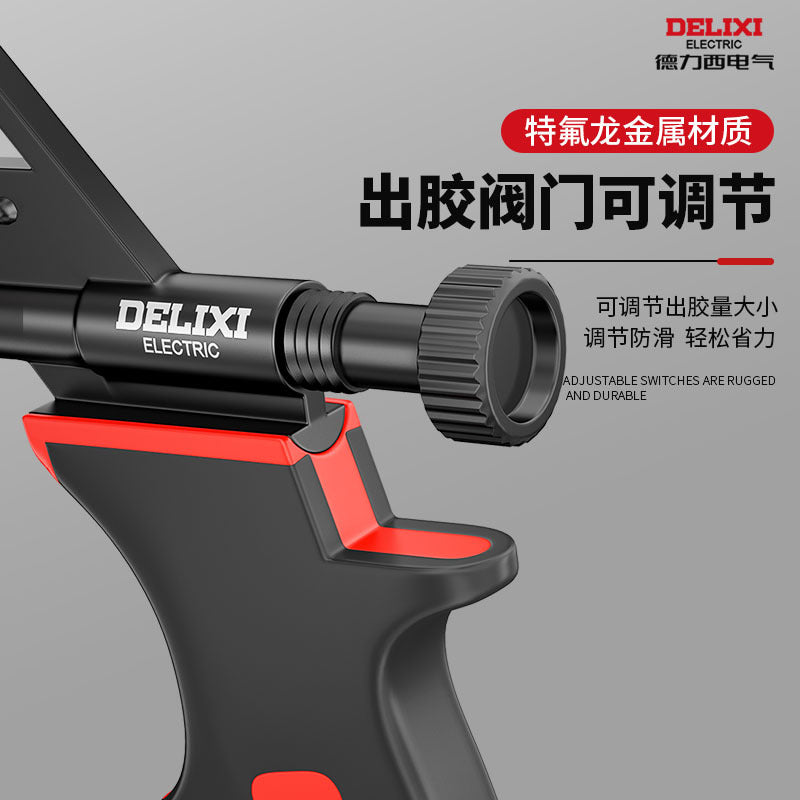 Delixi Electric Styrofoam Gun Door Seam Floor Tile Polyurethane Sealant Spray Gun Removable No Cleaning Glue Gun