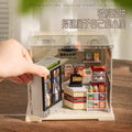 Diy bedroom milk tea shop kitchen building blocks - 3d handmade architectural model combination house toy for girls