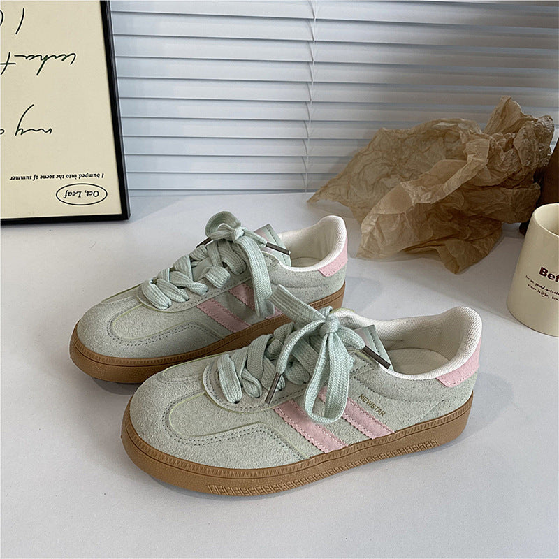 Hong kong styleretroniche style german training shoes for women 2026 summernew arrivalpopularwhite shoeseasiest for match breathable casual sneakers