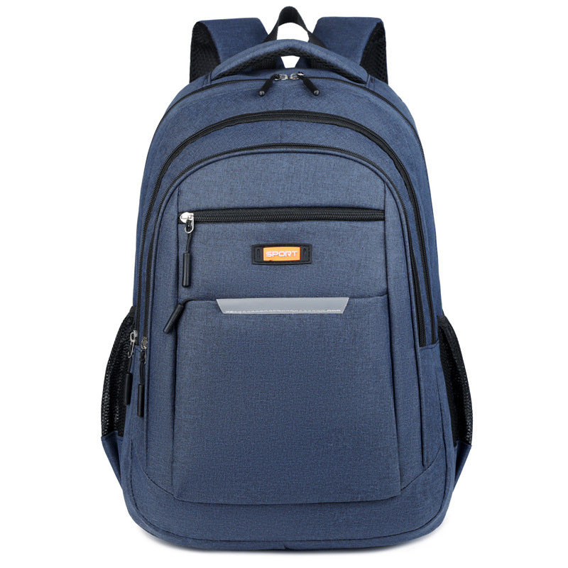 Reflective strip new backpack universal college bag simple large capacity travel backpack men's high sense