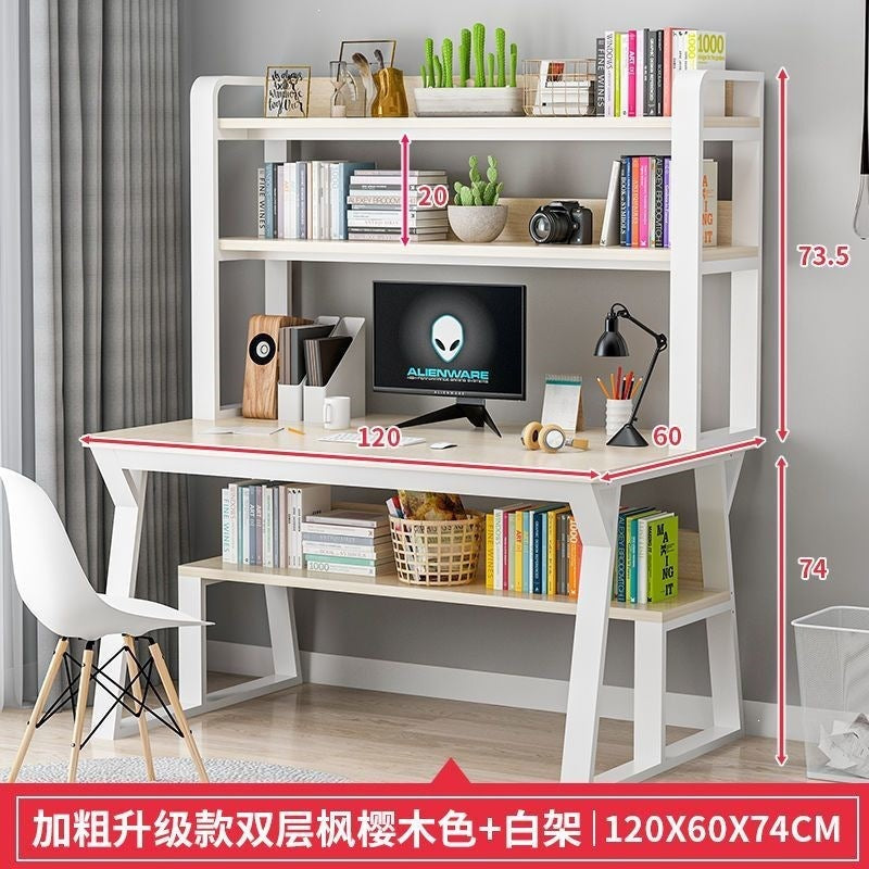 Desk computer desk bookshelf combination home study table minimalist student academic writing desk office desk gaming desk