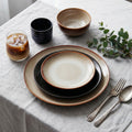 Retro high-looking ceramic stylish dessert plate shallow plate restaurant hotel cooking plate steak western food plate snack plate