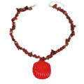 Bohemian necklace wholesale niche design pendant shell jewelry colorful crushed stone necklace women's ocean choker