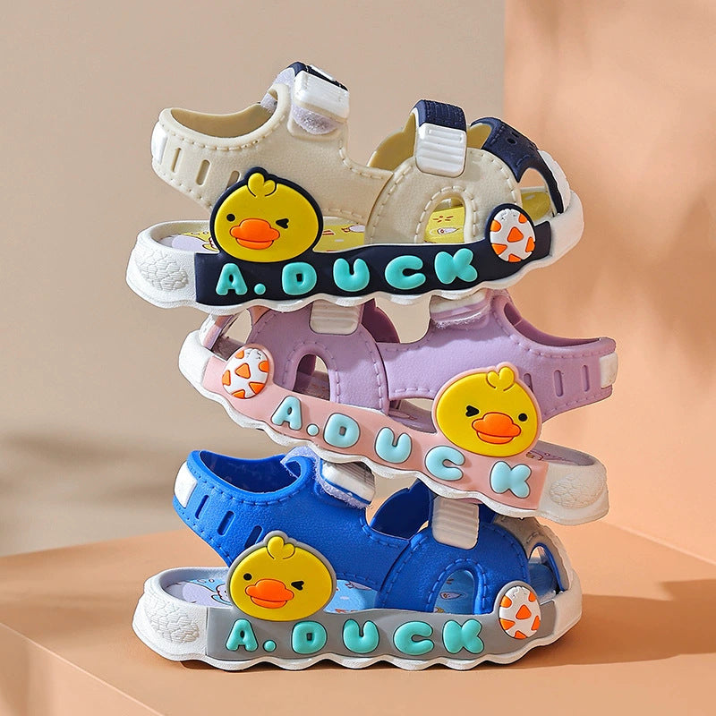 Baby boys' sandals summer girls' plastic anti-spill soft sole non-slip toddler first walker infant sandals 0-1-2-3 years