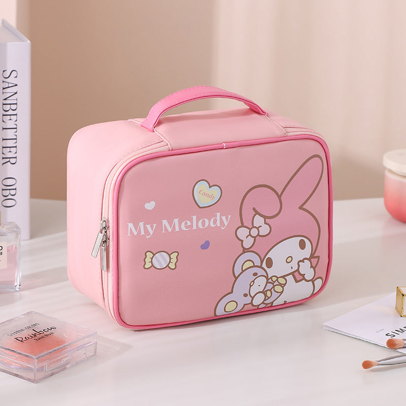 Sanrio Melody Kulomi cartoon cosmetic bag large capacity can be split cute high value travel storage bag
