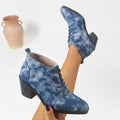 plus size british style boots women's autumn winter round toe front tie backretroplaideasiest for match women's short boots