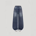 girls' denim jeans: new loose-fit casual straight-leg pants