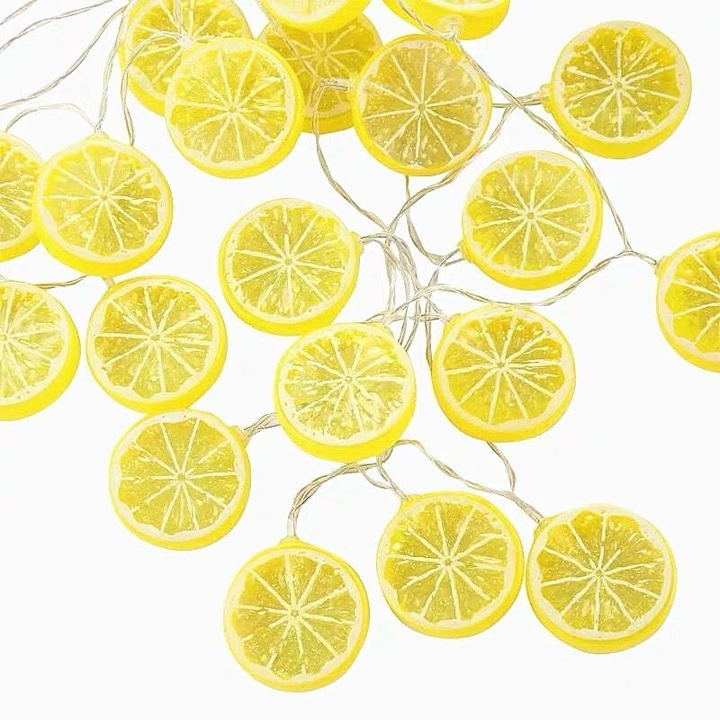LED Battery Box Lemon Light USB Battery Fruit Modeling Summer Party Internet celebrity background Birthday decorative light string