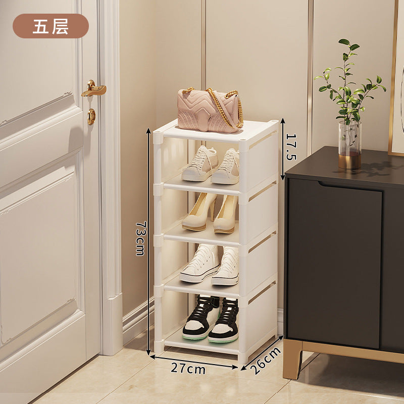 Simple shoe rack storage shoe rack multi-layer space saving door dormitory shoe cabinet household storage slipper rack rack