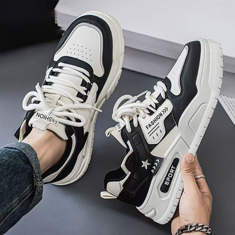 Men's sneakers: white canvas shoes, spring 2026 new arrivals, trendy and versatile casual athletic shoes, chunky sole student streetwear