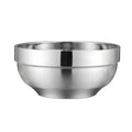Thickened double-layer platinum bowl, 304 stainless steel children's rice bowl, insulated instant noodle bowl, student canteen ramen bowl, soup bowl