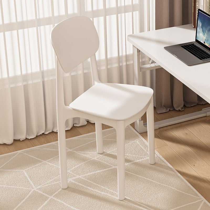 Home dining table and chairs, long-sitting chairs, thickened plastic dining chairs, modern minimalist backrest stools, nordic style, other living rooms