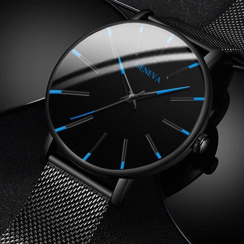 Men's casual watch fashion geneva couple men's women's casual business mesh strap quartz watch