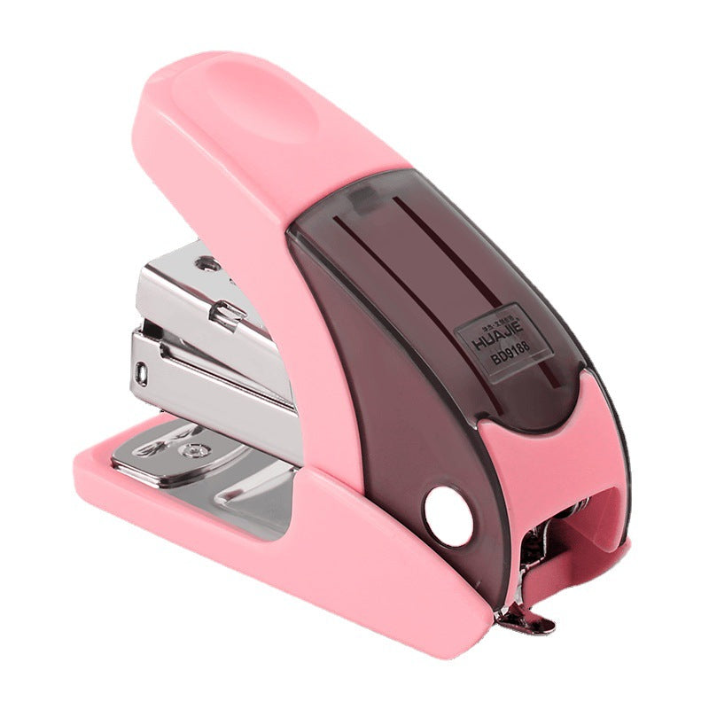 Mini labor-saving stapler with staple compartment Creative multi-functional office Binding machine for primary school students Children are cute
