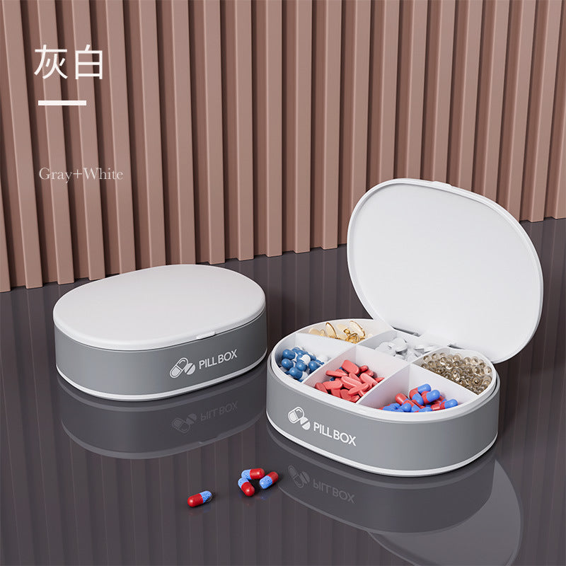 Medicine box Portable and sealed large-capacity plastic packing box Portable tablet storage box Sorting travel small medicine box