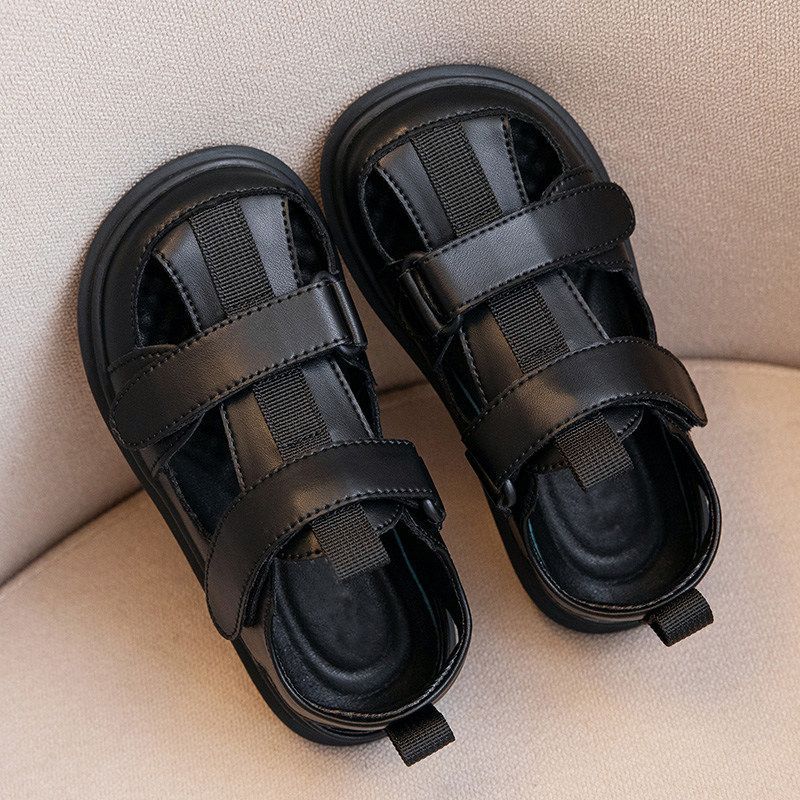 Kids' sandals boys  new style baby boy shoes summer closed-toe athletic sandals black summer sandals