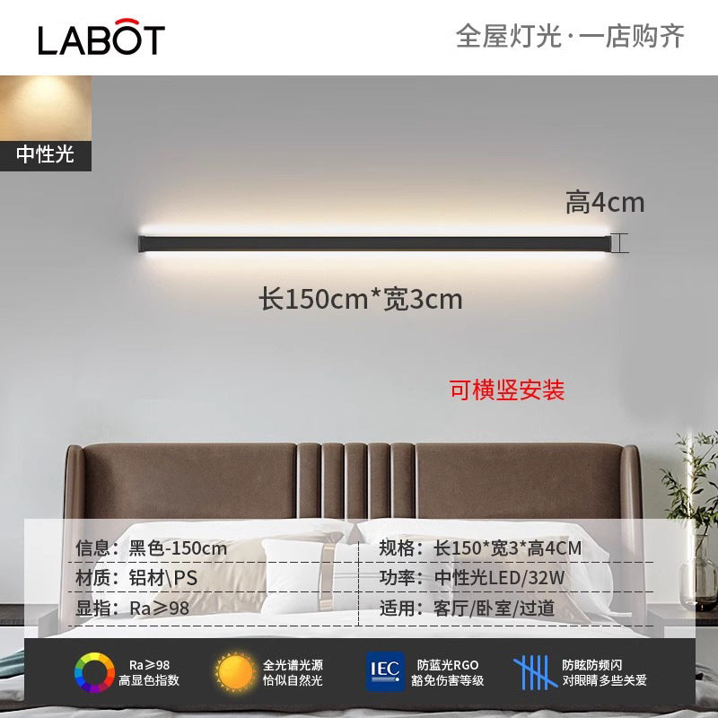 Minimalist led linear wall sconce - perfect for bedroom bedside, hallway, living room, sofa backdrop, and ambient lighting