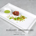 Nordicins high-value rectangular western food plate restaurant for homecasual pure white flat plate serving plate dessert plate