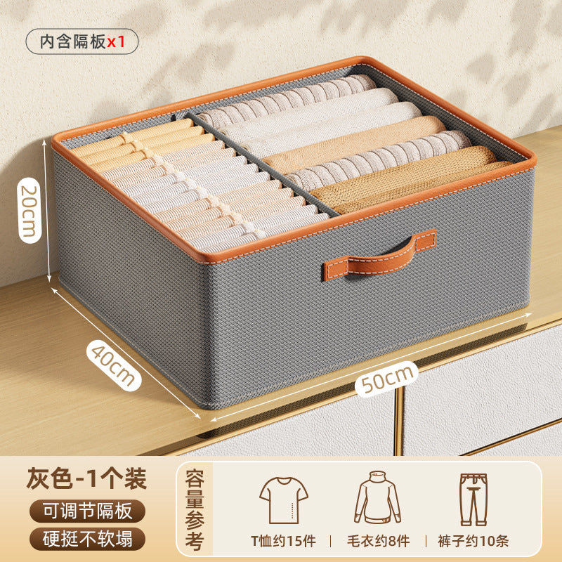 Clothes storage box Foldable underwear storage box Wardrobe sorting storage box Household clothing storage artifact