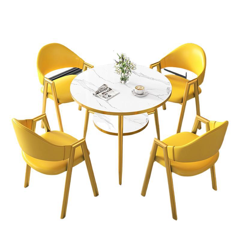 Scandinaviancasualcasual reception negotiation table and chair combination milk tea coffee shop apartment b&b dining table balcony small round table