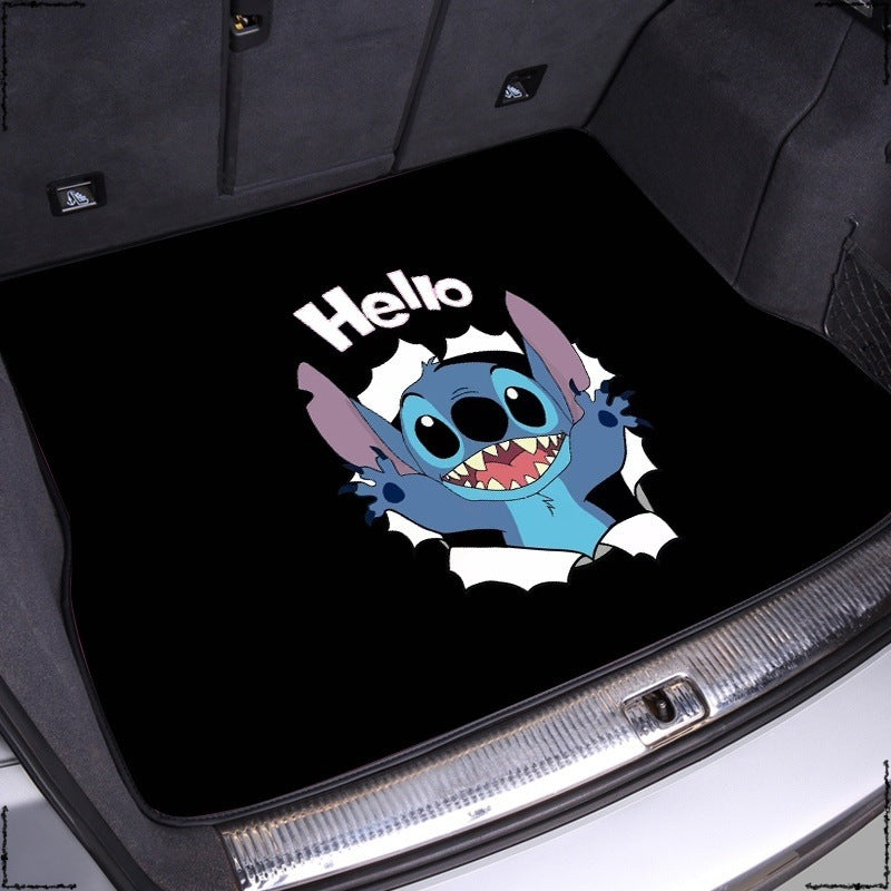 Cartoon car trunk pad Lynk 06 Suiteng Elantra Civic Qashqai tail box pad Accord car pole krypton