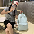 Japanese-inspired, effortlessly chic backpack. new, sweet, solid-color design for elementary school students. a fresh, versatile, lightweight backpack perfect for school
