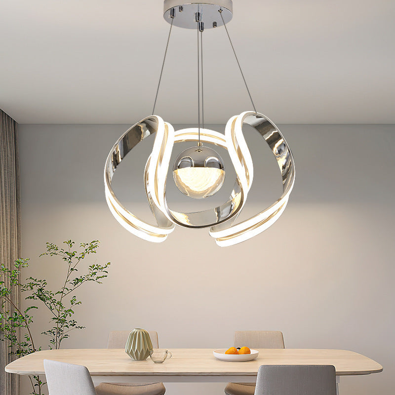 Factory wholesale genuine light luxury ring ball feeling restaurant home creative living room lighting bedroom lighting main light