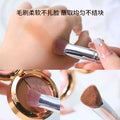 New triangular highlighter brush - perfect for brightening tear troughs, cheekbones, and reducing nasolabial folds. provides seamless coverage, no brush streaks, and excellent powder pickup for flawless makeup application
