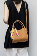 Vegetable basket women's bag imported first layer cowhide new arrival2024korean ladieswear bag satchel bucket bag work clothing bag