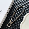 New classy sense of luxury square crystal mobile phone lanyard satchel style anti-lost anti-fall fashion bracelet wrist short rope