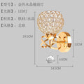 Nordic gold crystal mirror front light light luxury iron bedroom bedside wall lamp bathroom dressing table makeup hotel corridor