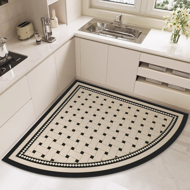 Heart-shaped kitchen mat, diatomaceous earth, non-slip, oil-resistant, wipeable, no-clean, absorbent, household, stain-resistant, floor mat, specialized carpet