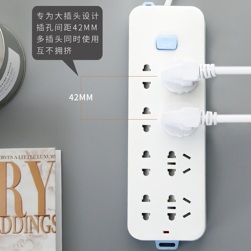 Two-pin socket with usb2 slot, two-hole power strip, two-pin power strip, two-pin wiring board, two-pin two-phase power strip, two holes