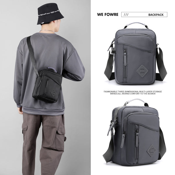 New  men's shoulder bag men's bag business leisure vertical bag small backpack travel shoulder oblique span bag