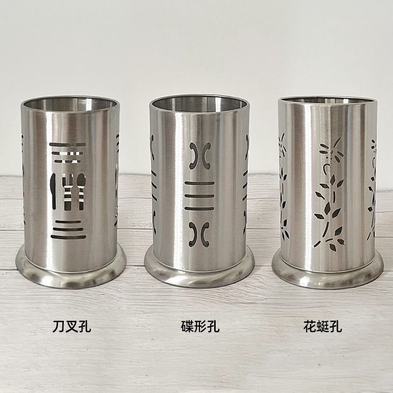 304 thickened storage tube stainless steel chopstick tube kitchen multifunctional chopstick cage for home drain chopstick bucket suit