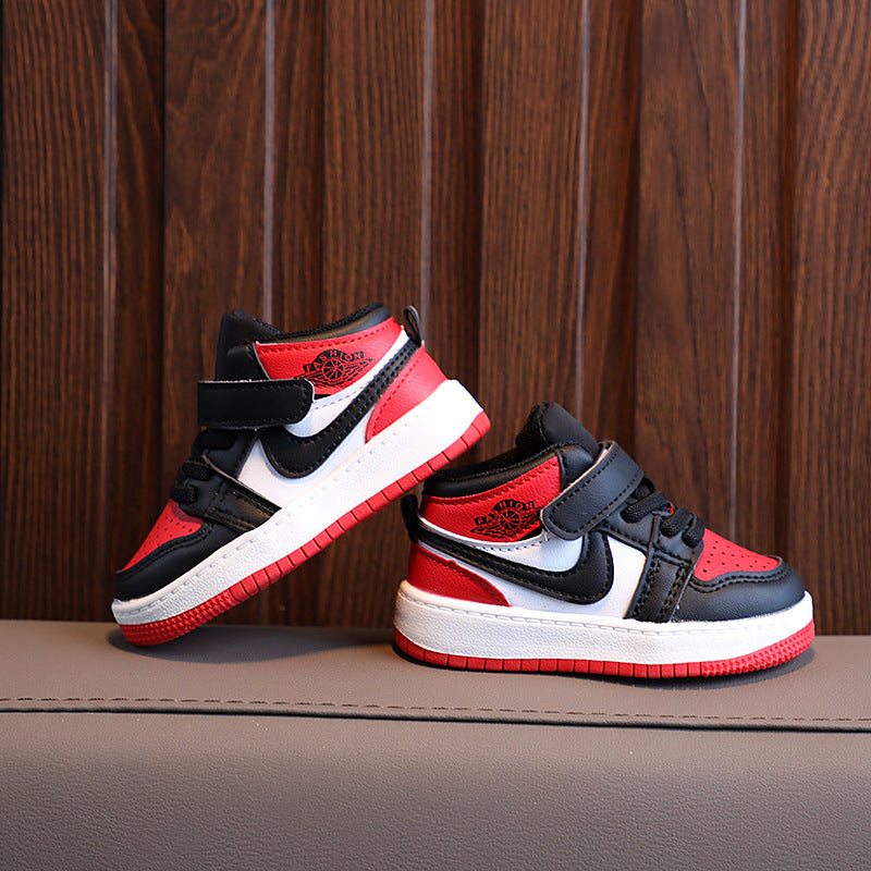 autumn new arrivals: boys' soft-soled comfortable athletic & casual shoes, korean style fashionable mid-top sneakers for girls
