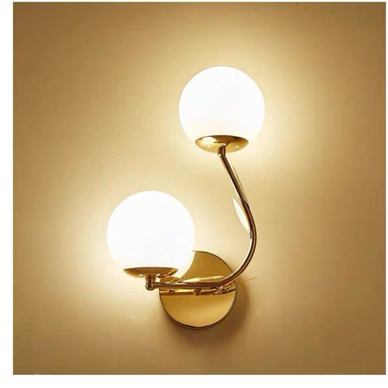 Artistic bedside wall lamp staircase balcony led wall sconce bedroom bedside light double head living room aisle room wall light