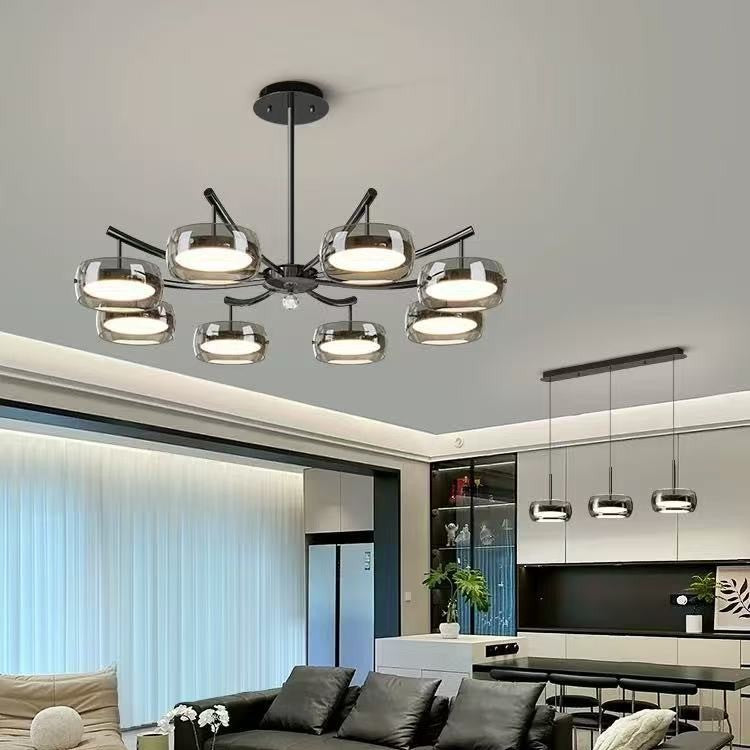Italian minimalist living room chandelier advanced sense 2024 new high-end creative designer lighting combination whole house package