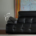 Italian laurence sofa foshan furniture high back genuine leather sofa classy black living room straight row high-end sofa